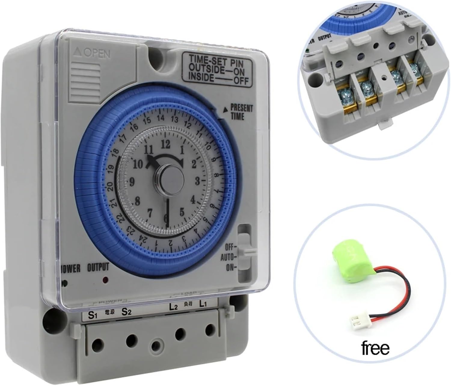 TB35N 100-240V 15A Din Rail Water Heater Programmable Timer Switch Time Controller Mechanical Timer Switch