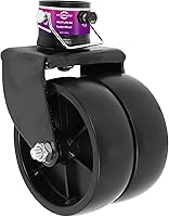 Vista 1 de Rueda giratoria de 6 pulgadas para remolque de doble rueda, capacidad de 2000 libras, rueda de enganche de barco resistente con pasador de bloqueo