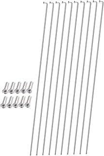 10 個入り ステンレススチール製自転車スポーク 2mm、自転車スポーク交換用、マウンテンロードバイク用ニップル付き14G、アウトドアスポーツ