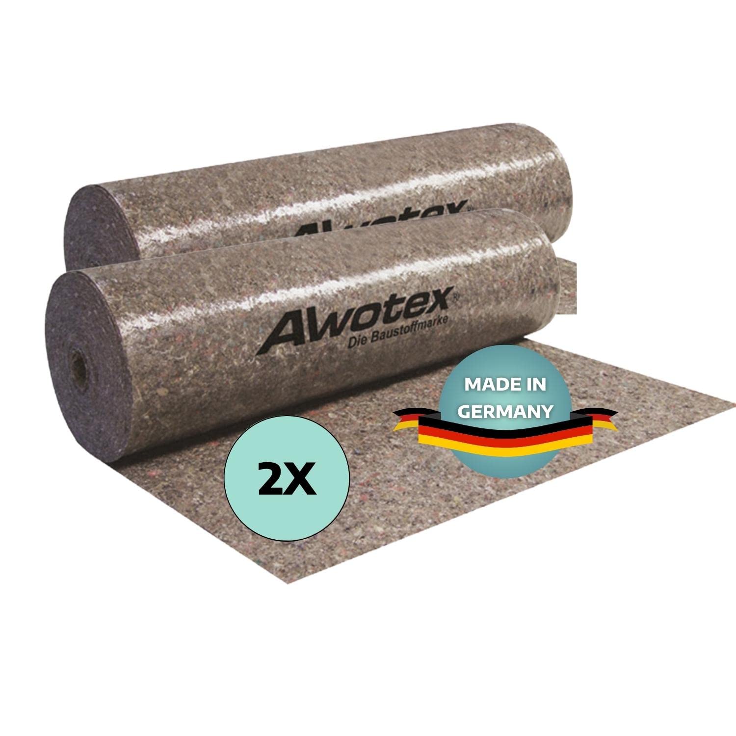 Maler Abdeckvlies 300g/m² mit PE-Antirutsch Folie I Abdeckfolie Maler 2 Rollen à 50 x 1 m I wiederverwendbare Malerabdeckung I Maler Abdeckfolie in Profi-Qualität I fusselarm & saugstark
