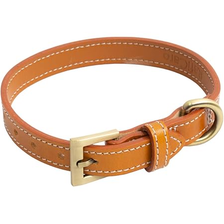 Amazon ラフィカロ 首輪 犬 小型犬 中型犬 おしゃれ 高級感 イタリアンレザー 本革 S M 猫 ペット プードル 訓練首輪 犬の首輪 Sサイズ ブラウン Raficaro ベーシック首輪 通販