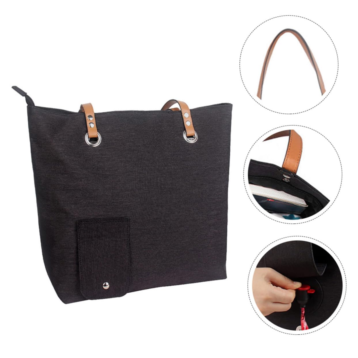 MAGICLULU Bolsa Térmica para Bolsa De Mano para Picnic Portabotellas para Transporte De Botellas De Vino