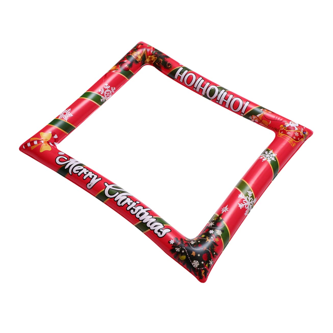 PRETYZOOM 3 STK Aufblasbare Fotorahmen-fotorequisiten Weihnachts-Selfie-Requisiten Weihnachtsmann Weihnachts-Selfie-fotorahmen Urlaub Fotoautomat Requisiten Weihnachtsbedarf Rot Das Haustier