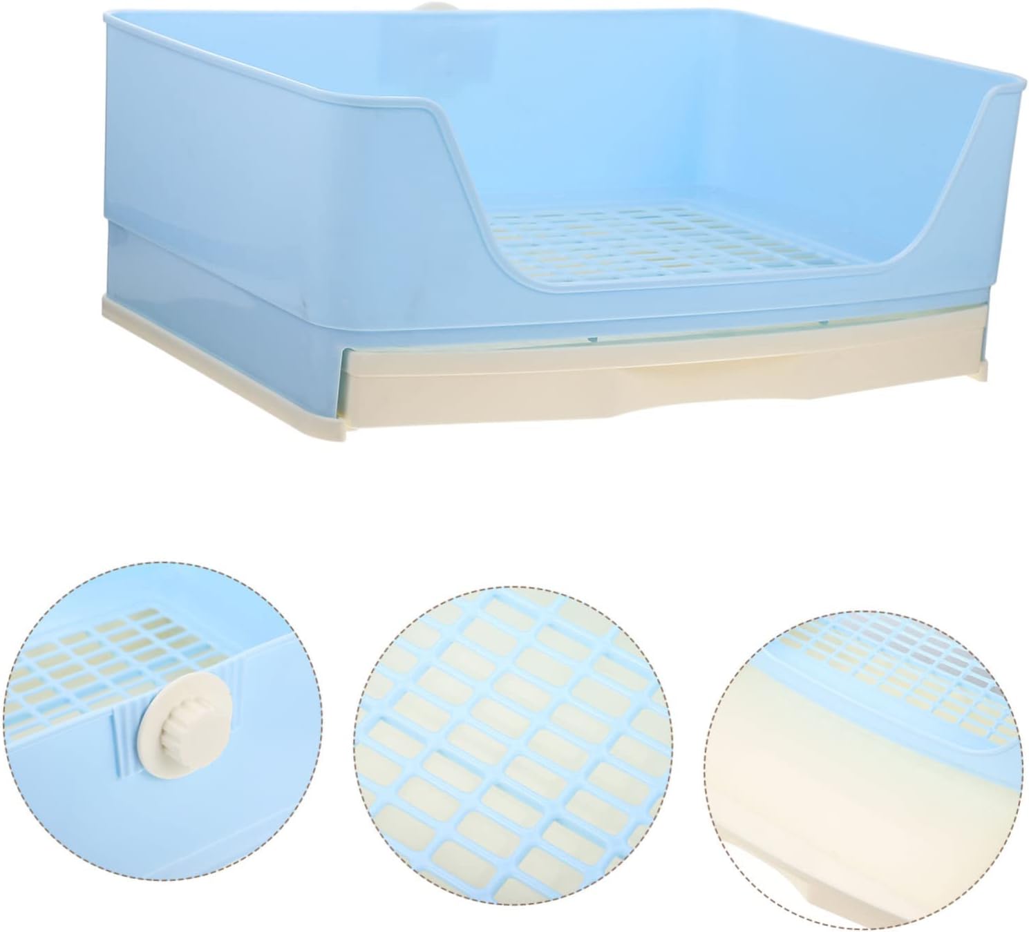 BESPORTBLE Large Plastic Rabbit Litter Box with Detachable Bottom Convenient Bunny Potty for Rabbits Guinea Pigs and Chinchillas Easy to Clean and Install