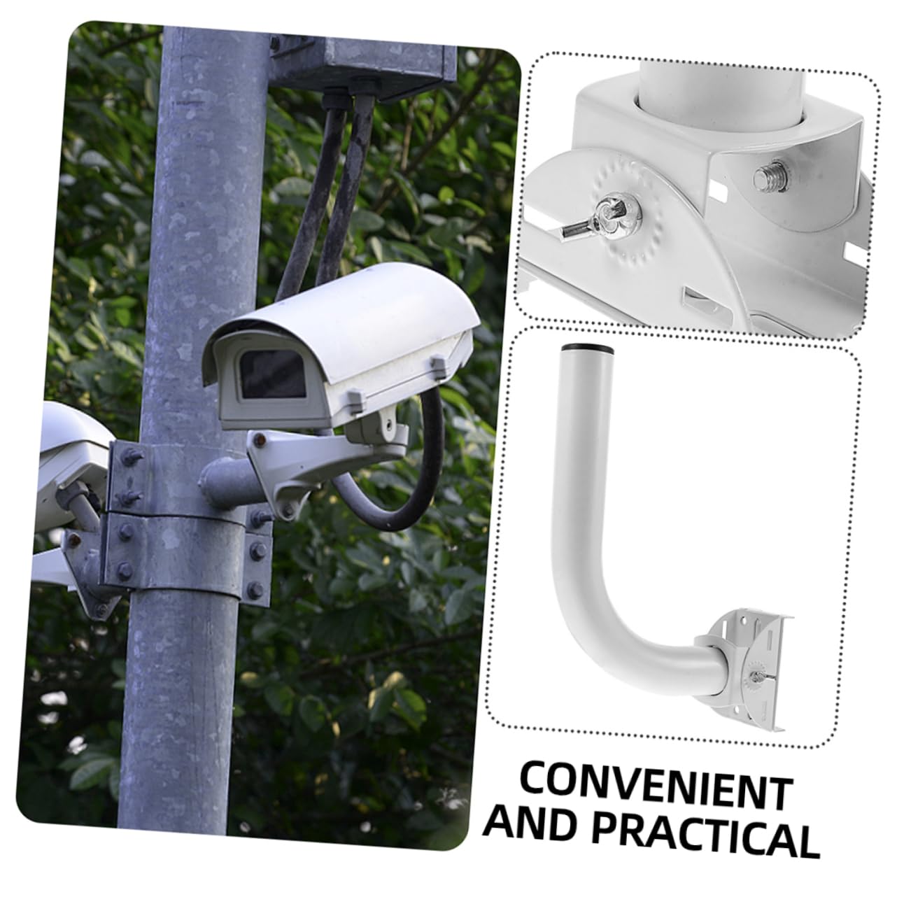 Alipis Support de Fixation Antenne Extérieur en Acier Inoxydable 2pcs pour Installation Facile de Points D'accès et Ponts Réseau en Extérieur ou Grenier