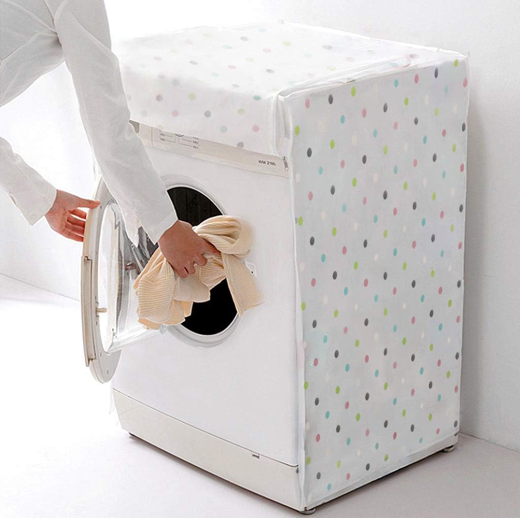 Lukzer Front Load Washing Machine Cover Waterproof & Dustproof Zipper Cover Protection Compatible Design (Random Design/85 x 55 x 55cm) CH-453