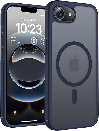 Miniatura 29 de TOCOL Funda magnética para iPhone 15, protección completa mejorada de la cámara, compatible con Magsafe, protección contra caídas, translúcida mate,