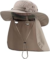 Vista 16 de Home Prefer Sombrero para sol para el aire libre con protección UV, secado rápido, unisex con solapa para proteger el cuello