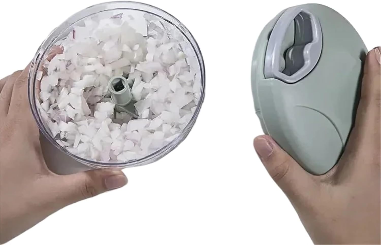 500/900ML Garlic Chopper Manual Rotate Vegetable Cutter Slicer Fruit Crusher Kitchen Gadget Blenders Meat Grinder(2PCS B)