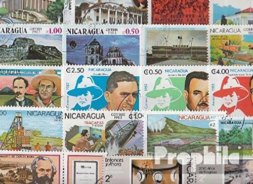 Prophila Collection Nicaragua 100 Various Special Stamps (Stamps for Collectors)