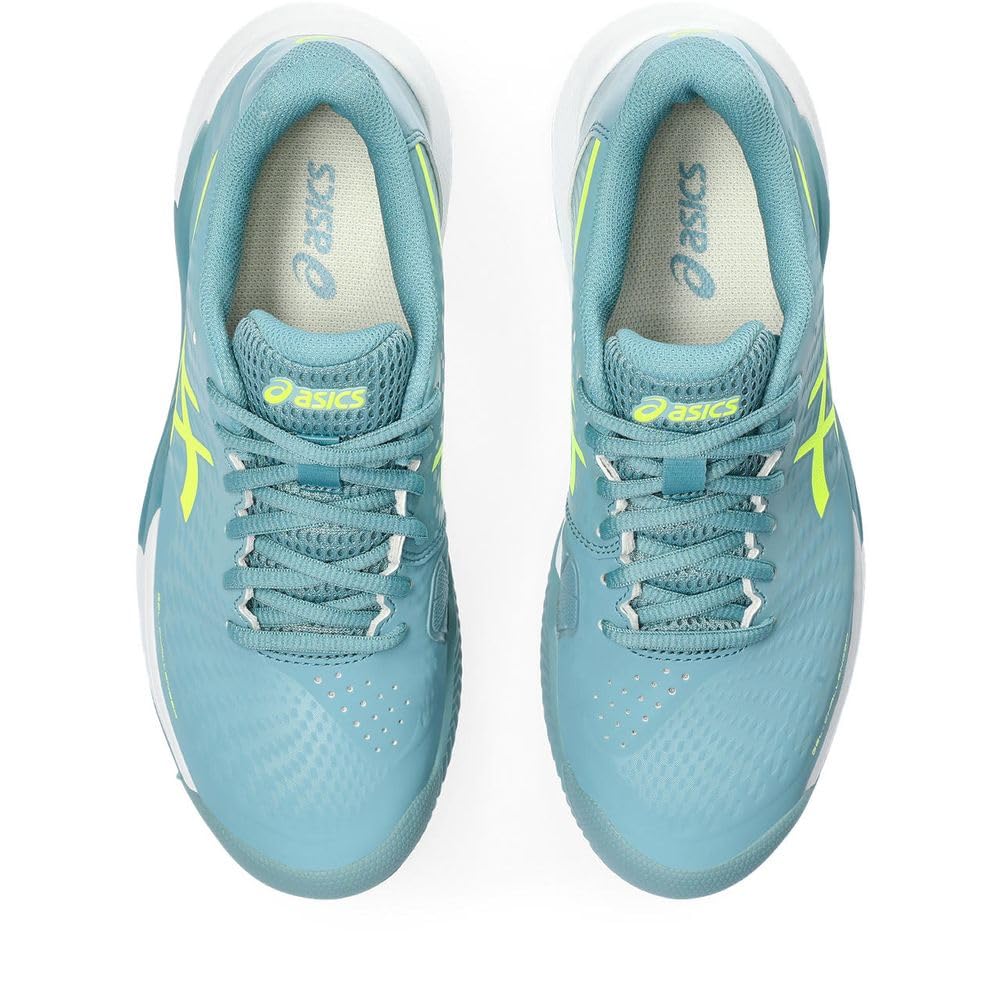 ASICS Challenger 14 Clay Donna Donna Chaussures de Tennis Bleu Jaune