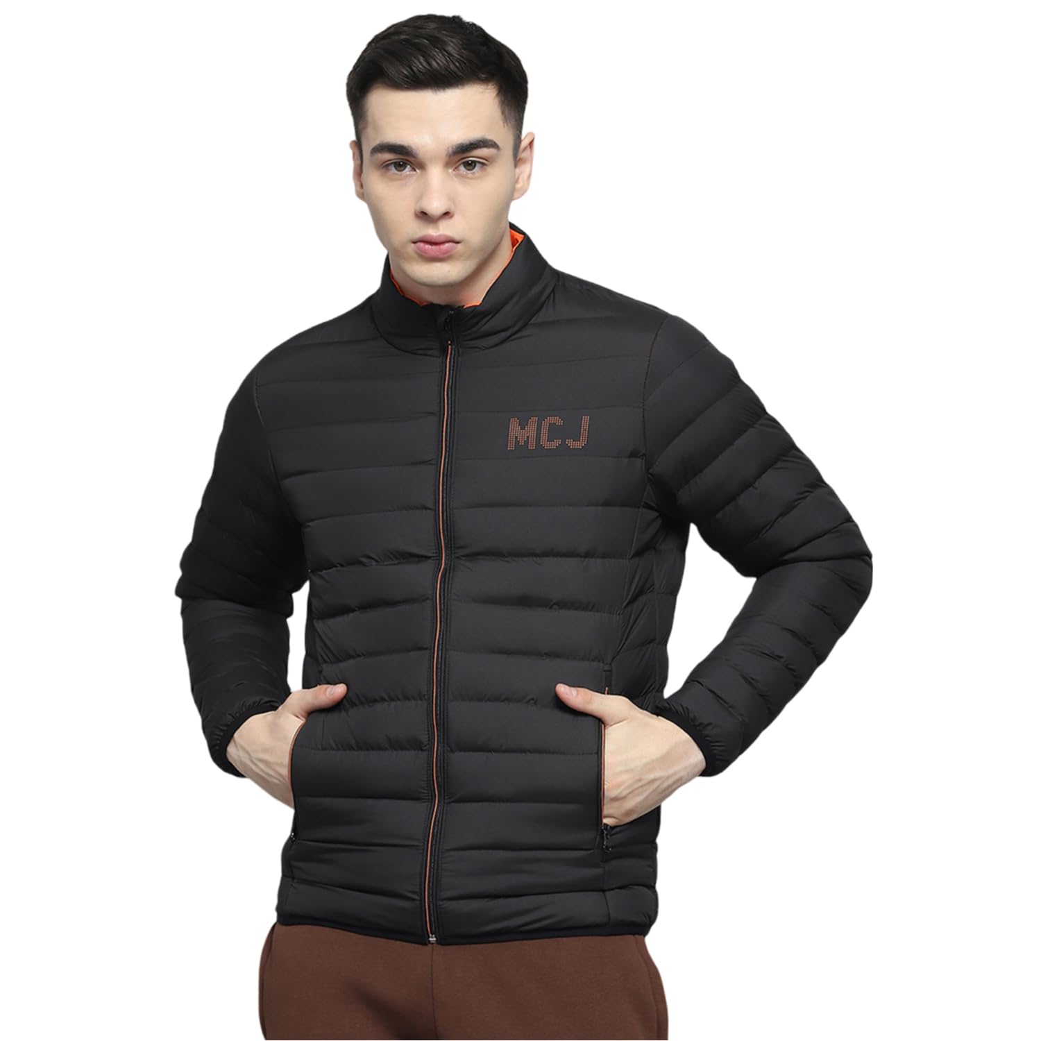 monte carlo Mens Solid Black Mock Neck Full Sleeve Jacket-picture-37