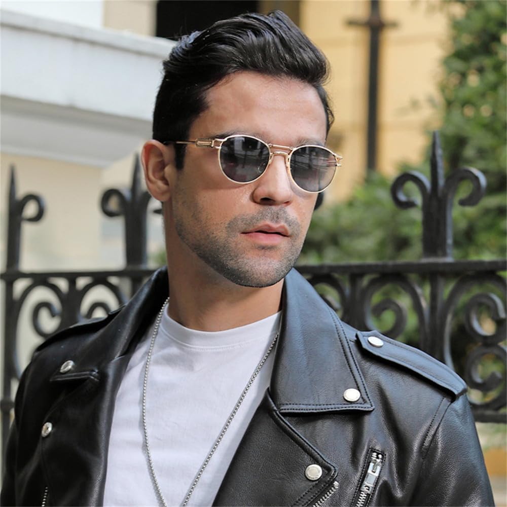 Round Steampunk Sunglasses Men Punk Sun Glasses For Women Oval Eyewear Shades