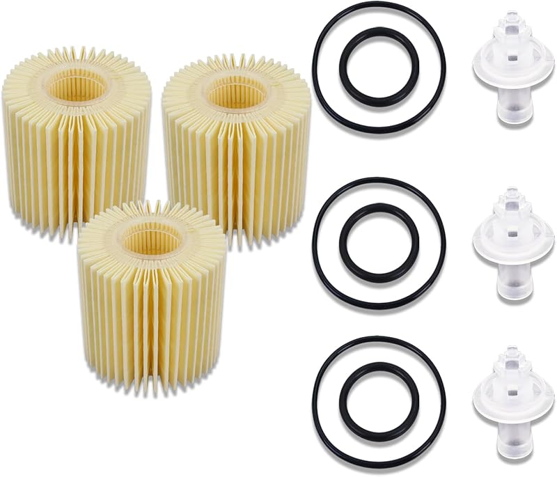 Kit de filtro de óleo Kefly 04152-YZZA1 para Toyota e Lexus – 3 unidades