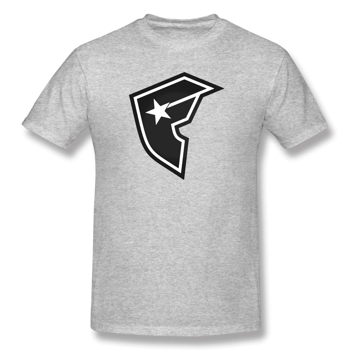 Famous Stars and-Straps Men's Basic Short Sleeve T-Shirt Casual Classic Cotton Shirt with Round Collar Black