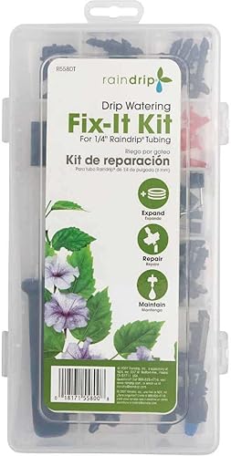 Raindrip R558DT Fix-A-Kit - Juego de reparación, color negro
