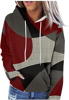 NVshiyif Winter Tunic Pop Cozy Baseball Long Sleev Hoodies Fit Print Drawstring Tunic