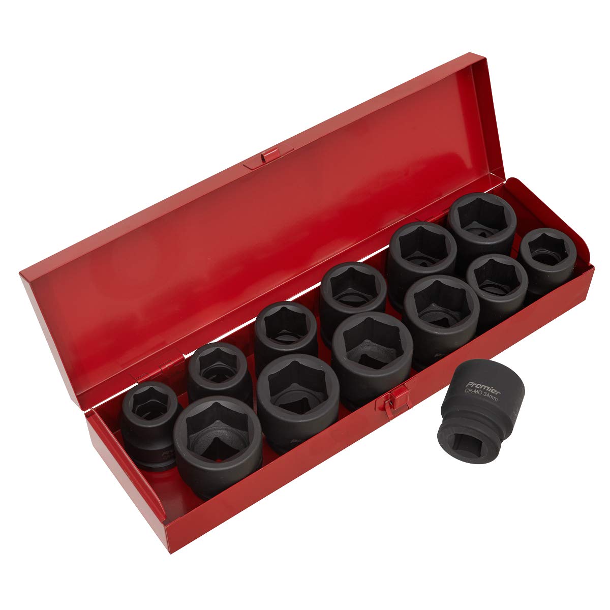 Sealey AK686 Impact Socket Set 13pc 3/4""Sq Drive Metric/Imperial