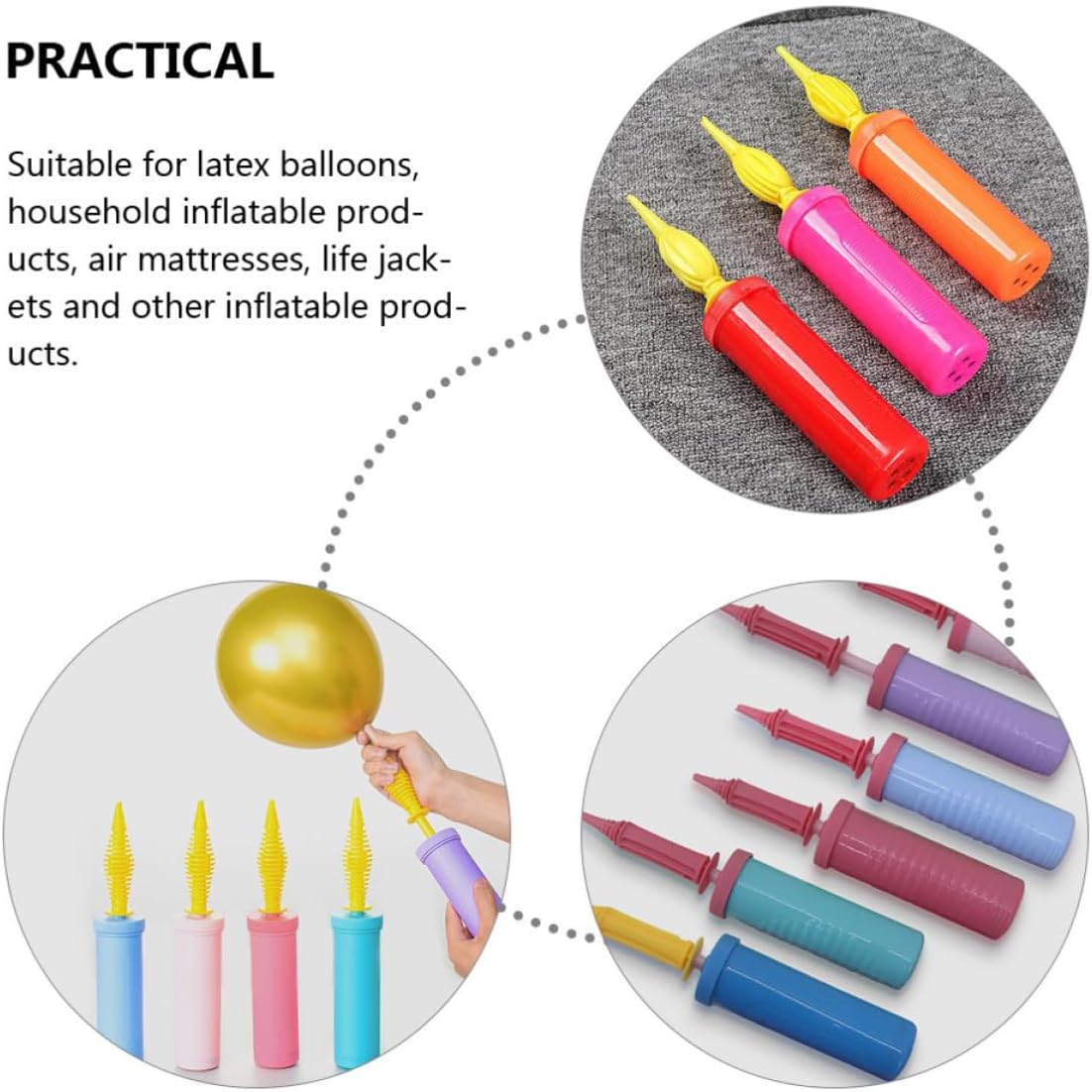 Halloween Manual Balloon Pump 5pcs Plastic Portable Party Air Inflator image 2