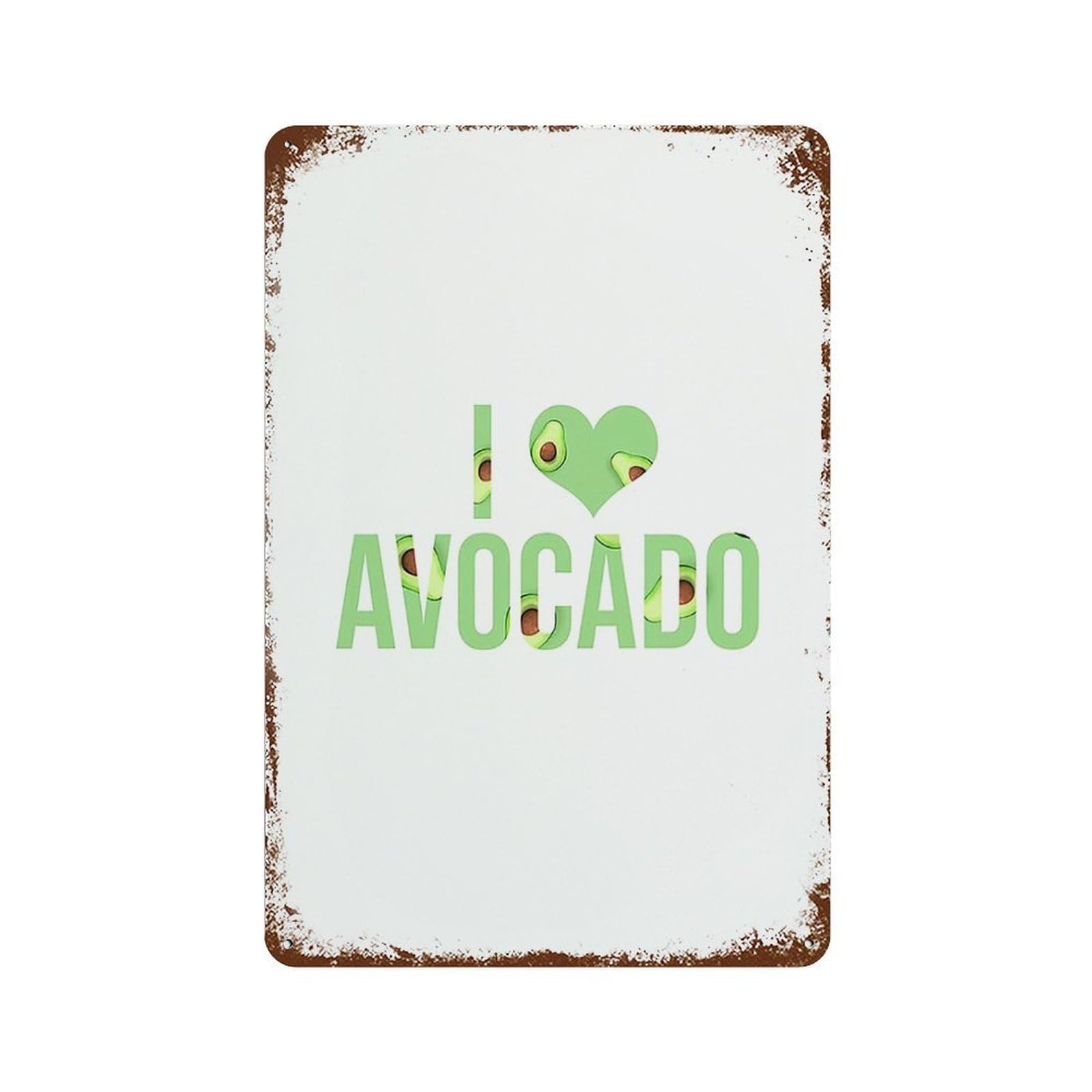 xiaoxiaoshen Quote I Love Avocado Wall Decor Art Metal Tin Poster Modern Home Decor Art Home Bar Shop Decorations Vintage Sign 30x20cm