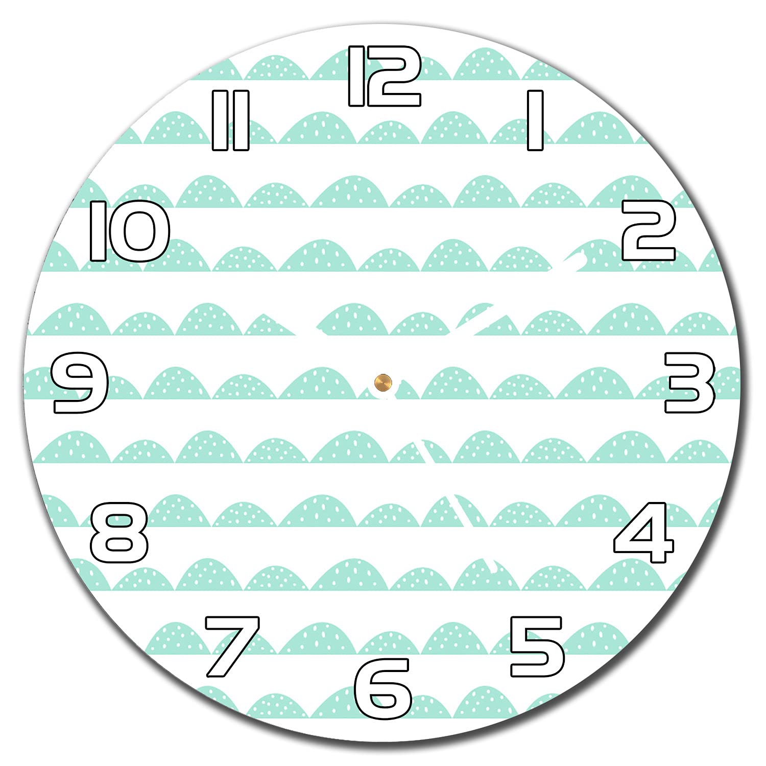 Horloge de cuisine moderne Coloray decoration murale salon Colline de Menthe