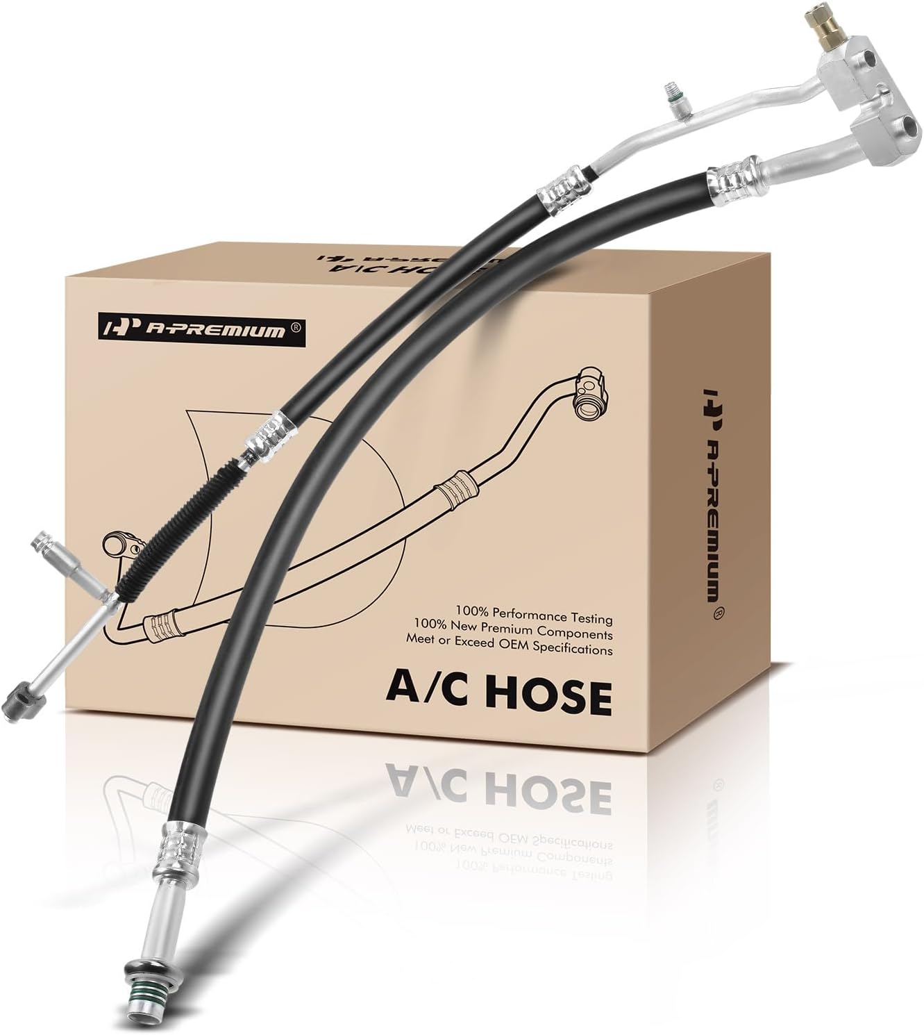 A-Premium A/C Suction Hose & Discharge Line Hose Assembly Compatible with Ford Crown Victoria 2003-2005 & Lincoln Town Car 2003-2005 & Mercury Grand Marquis 2003-2010, 4.6L