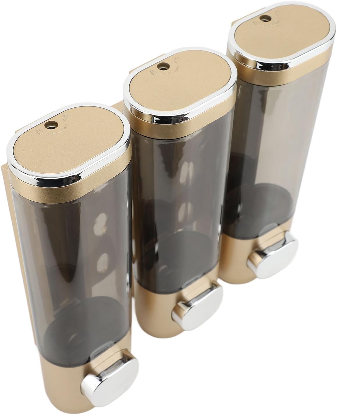 3 in 1 Shower Soap Dispenser, 300ml *3 Bathroom Soap Dispenser, No Drilling & Drilling Shower Shampoo Dispenser 3 Chamber Shower Soap Dispenser Wall Mounted Hotle Shower Supplies