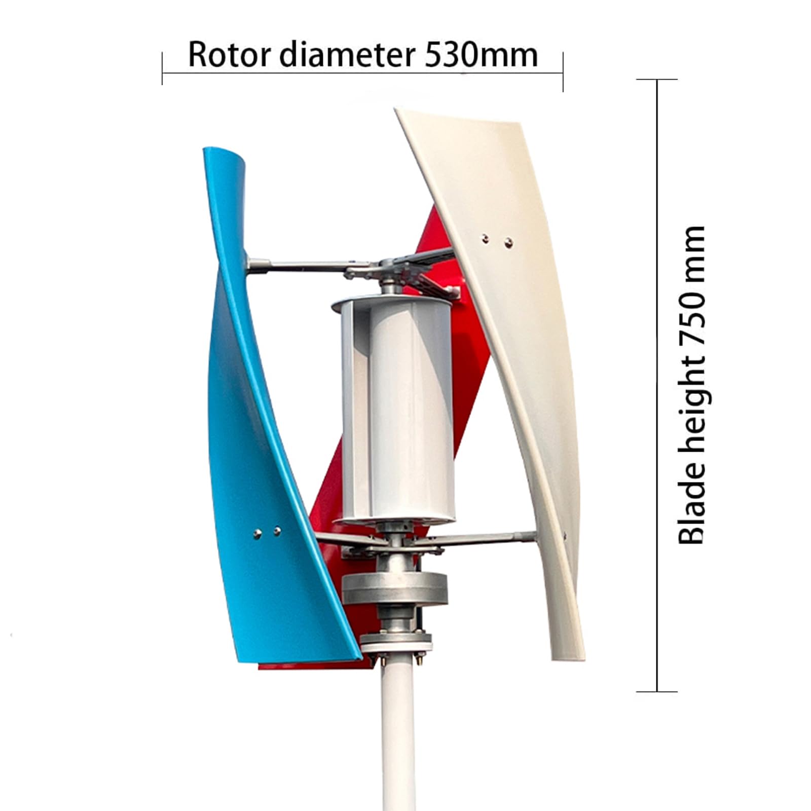 Generatore di Turbine Eoliche Maglev Permanente Verticale da 3000W, Turbine Eoliche Micro Verticali 12V 24V 48V 220V per L'illuminazione Stradale Domestica (con Controller MPPT)