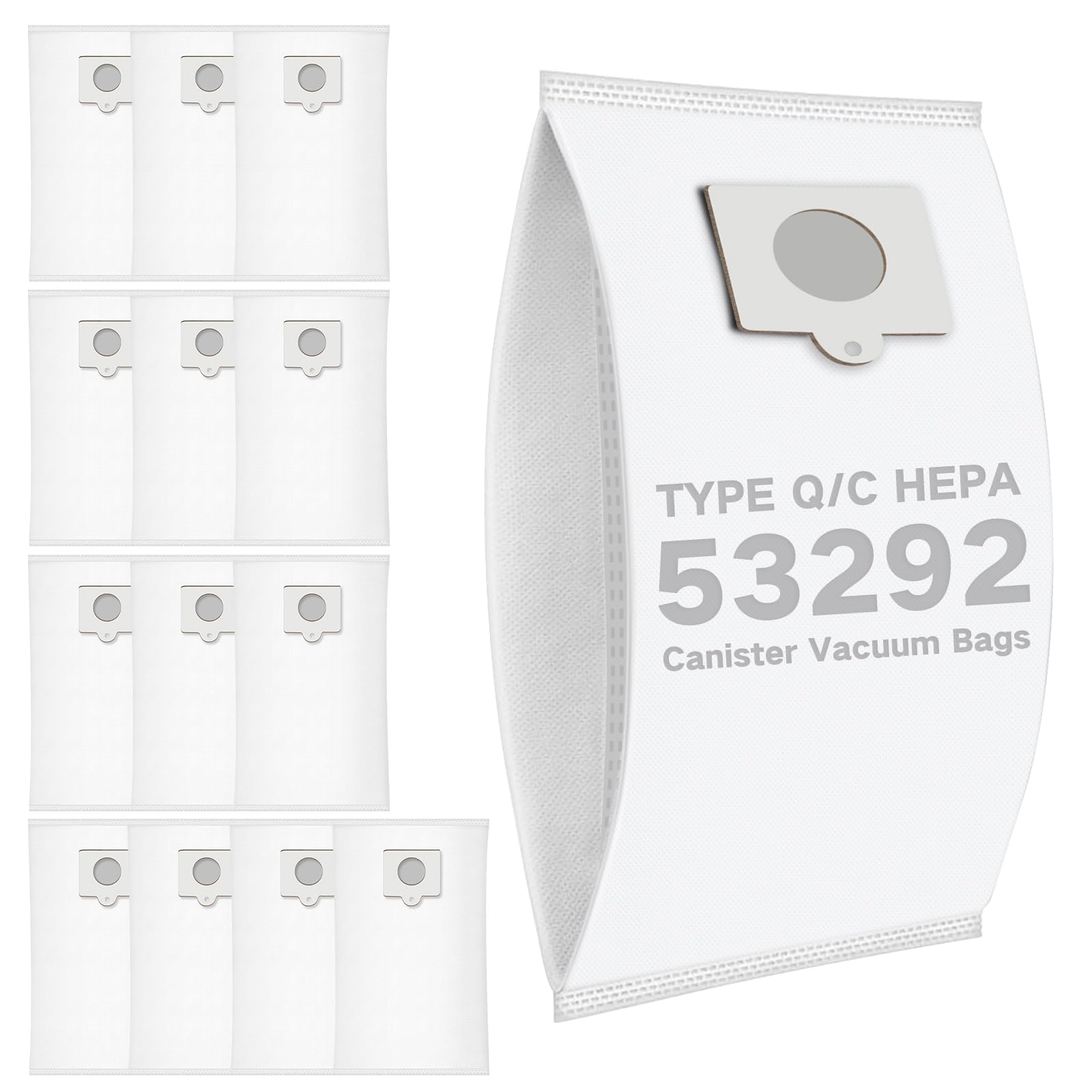 14 Pack 53292 Type Q/C Canister Vacuum Cleaner Bags for Kenmore 200 400 600 700 800 Series Canister Vacuum Cleaners, Compatible with Models 81214,81614,81414,81214,BC4002 Replacement Vacuum Bags