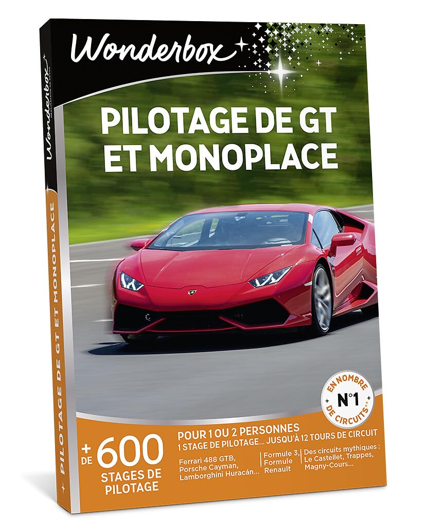 Wonderbox - Pilotage De GT Et Monoplace - Coffret Cadeau - Idée Cadeau Aventure