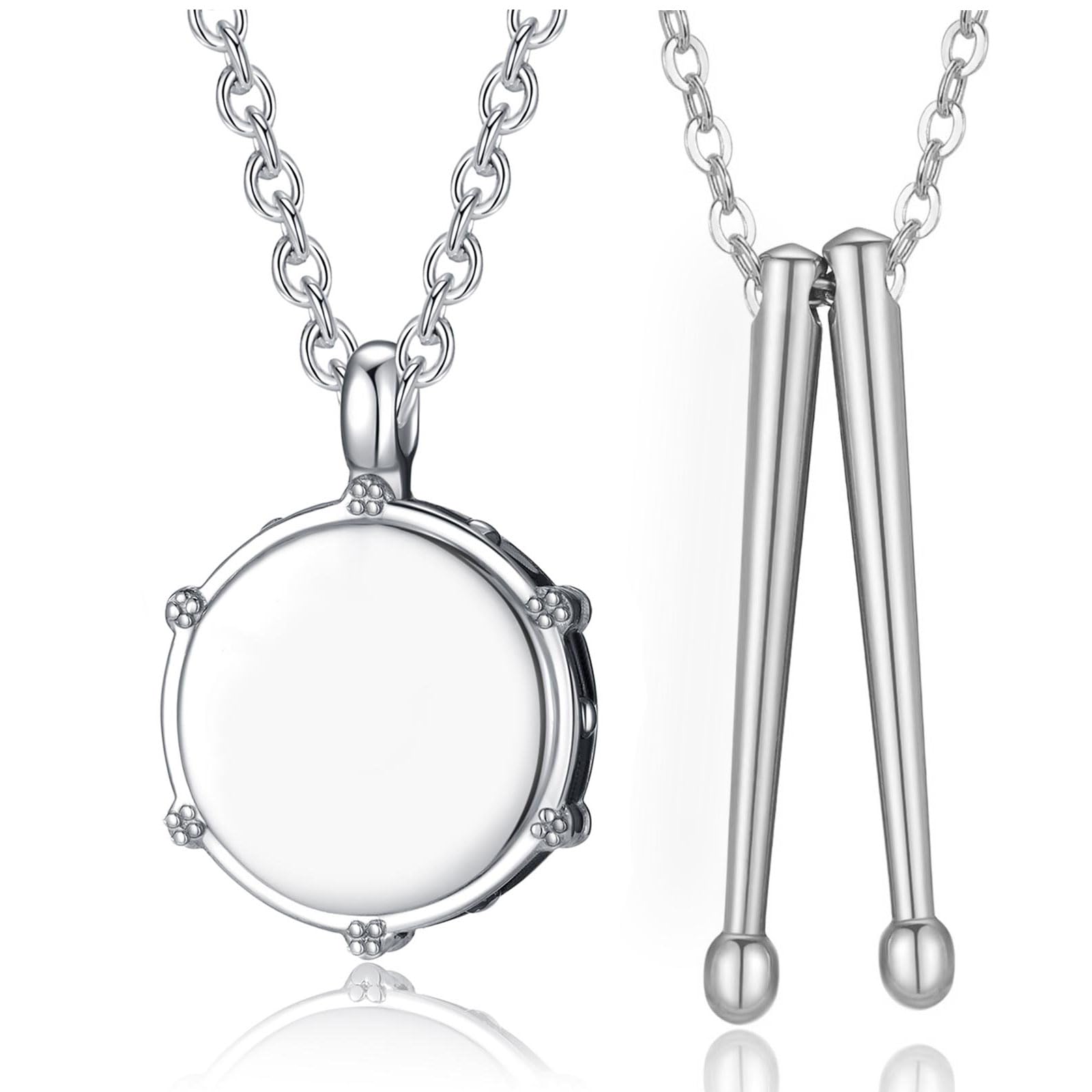Drumstick Pendant Necklace for Men Drummer Gifts Stainless steel Drum Necklaces