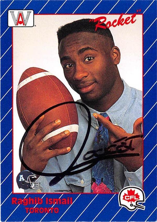 Autograph Warehouse 701403 Raghib Ismail Rocket Autographed Toronto Argonauts 1991 AW Sports No.68 Football Card