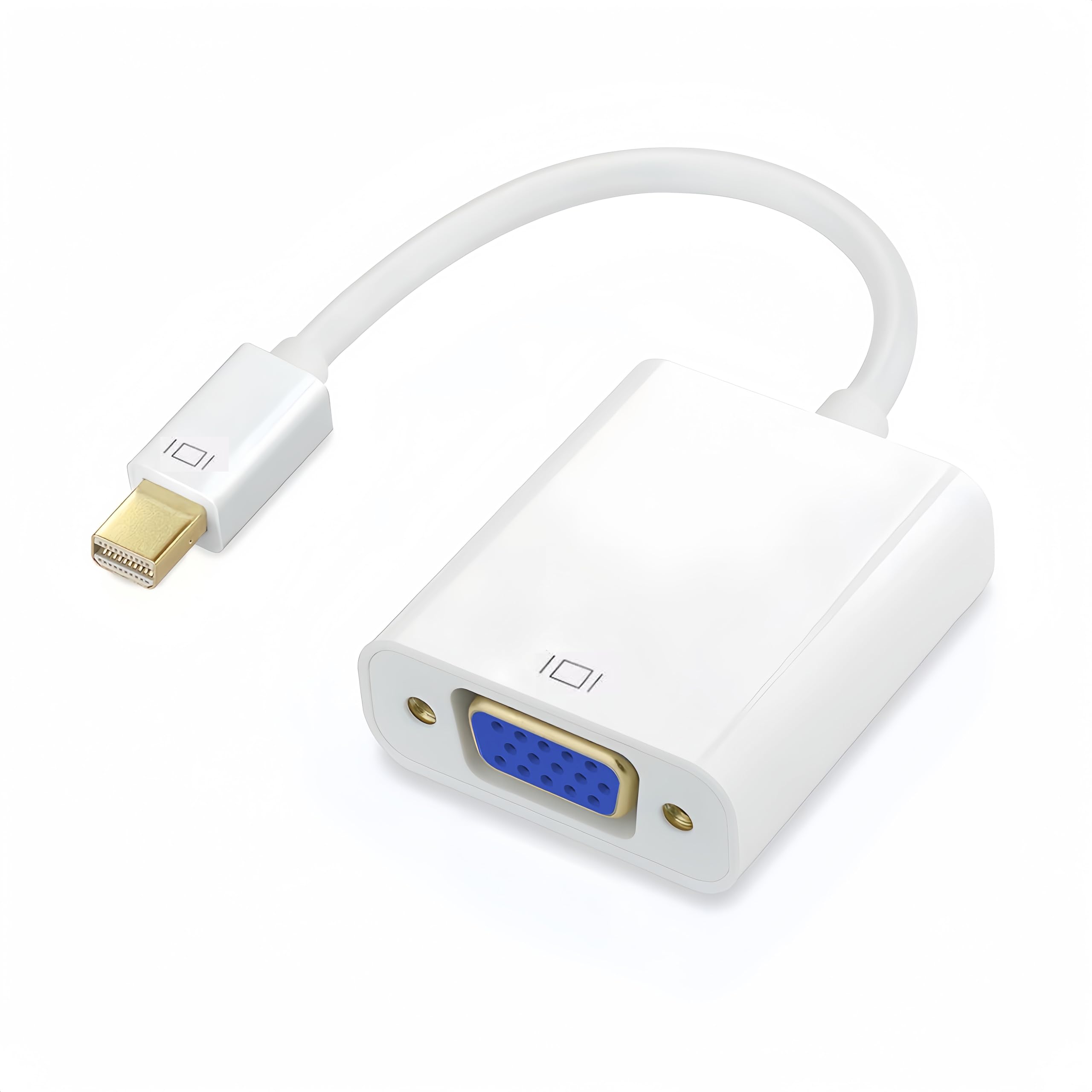 Mini DispalyPort to VGA Adapter, Mini DP Dispaly Port Male to VGA Female 1080P 60Hz Gold-Plated MDP to VGA Converter for MacBook Air, iMac, Dell XPS and More