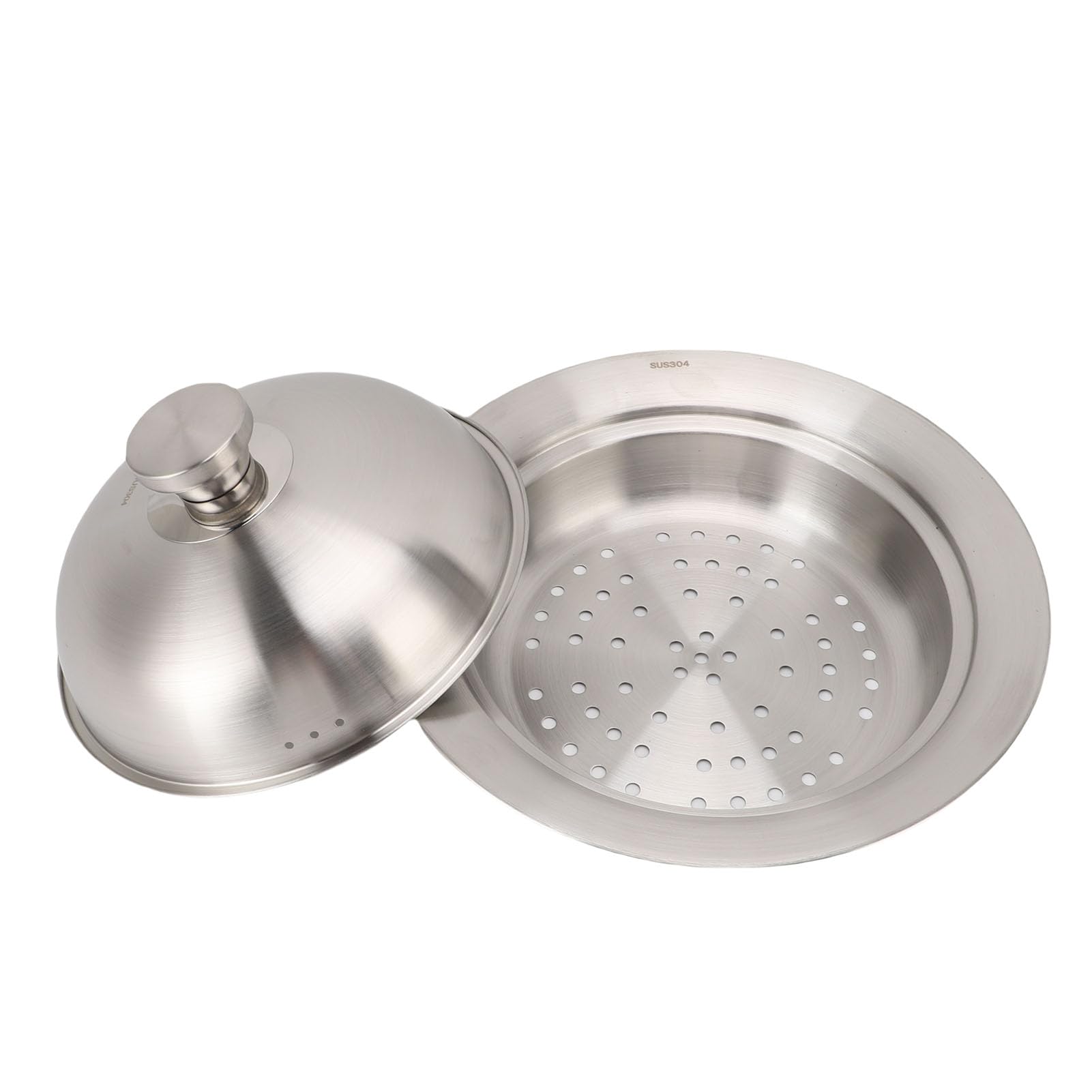 Platillo volante de acero inoxidable ideal para repostería casera y cenas saludables