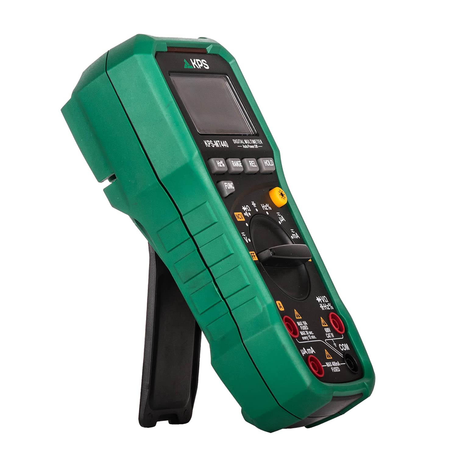 KPS-MT440 Multimetro digital Tensión AC/DC 600V, Corriente AC/DC 10A, Resistencia, Capacidad, Frecuencia, NCV (Detección Sin Contacto), CAT.IV 600V