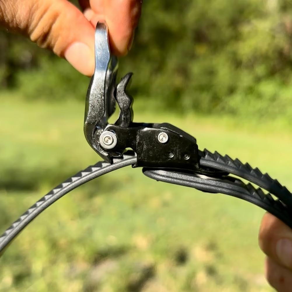 Strapazierfähiger Grip-Lock-Gurt, anschließbare Mehrzweck-Ratschengurte, multifunktionale Skateboard-Bindung für sichere alles (schwarz) (2 Stück)