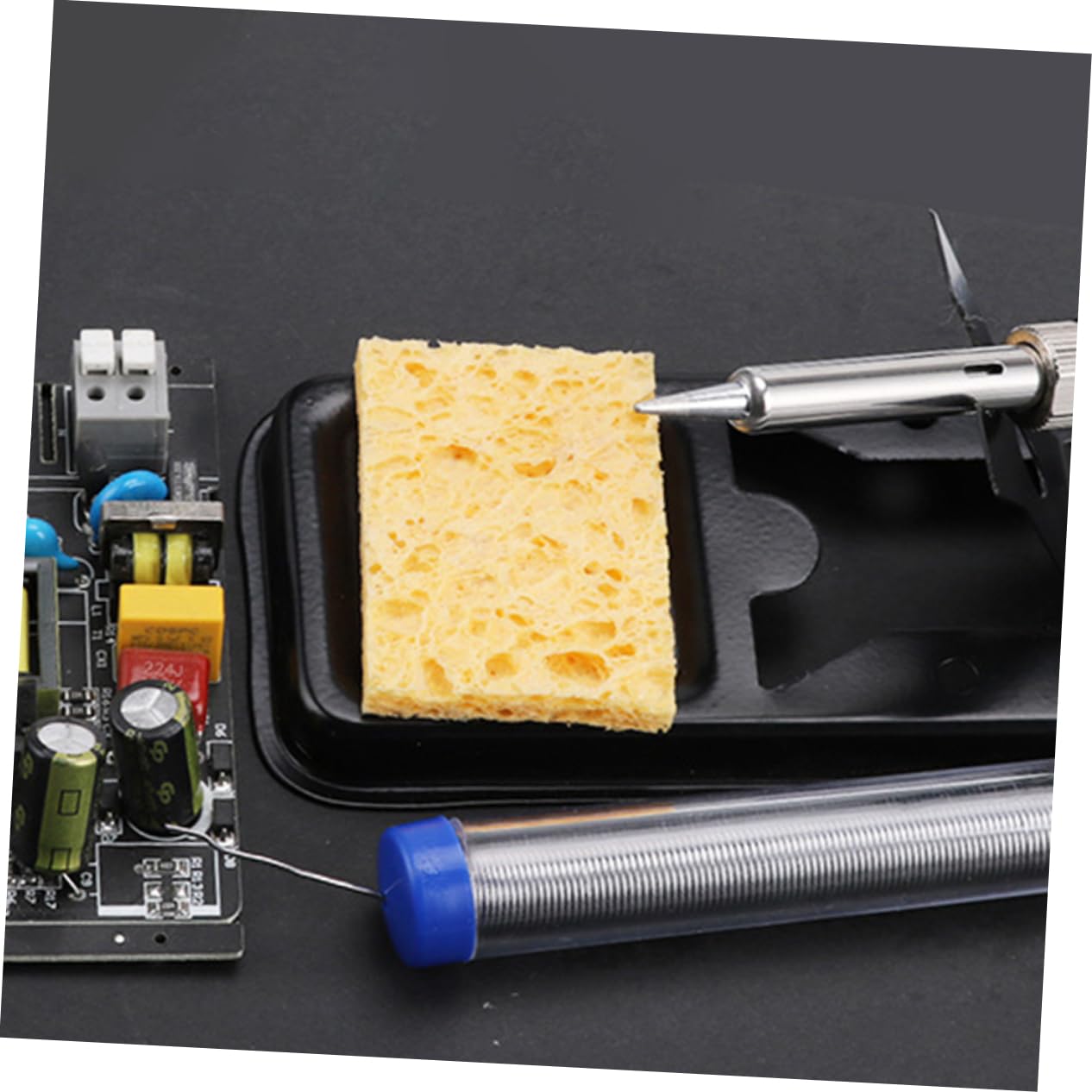 MUCKLILY Ldering Sponges for Soldering Irons 50pcs Solder Tip Cleaner Pads Soldering Iron Cleaning Kit Soldering Iron Tip Cleaning Accessories