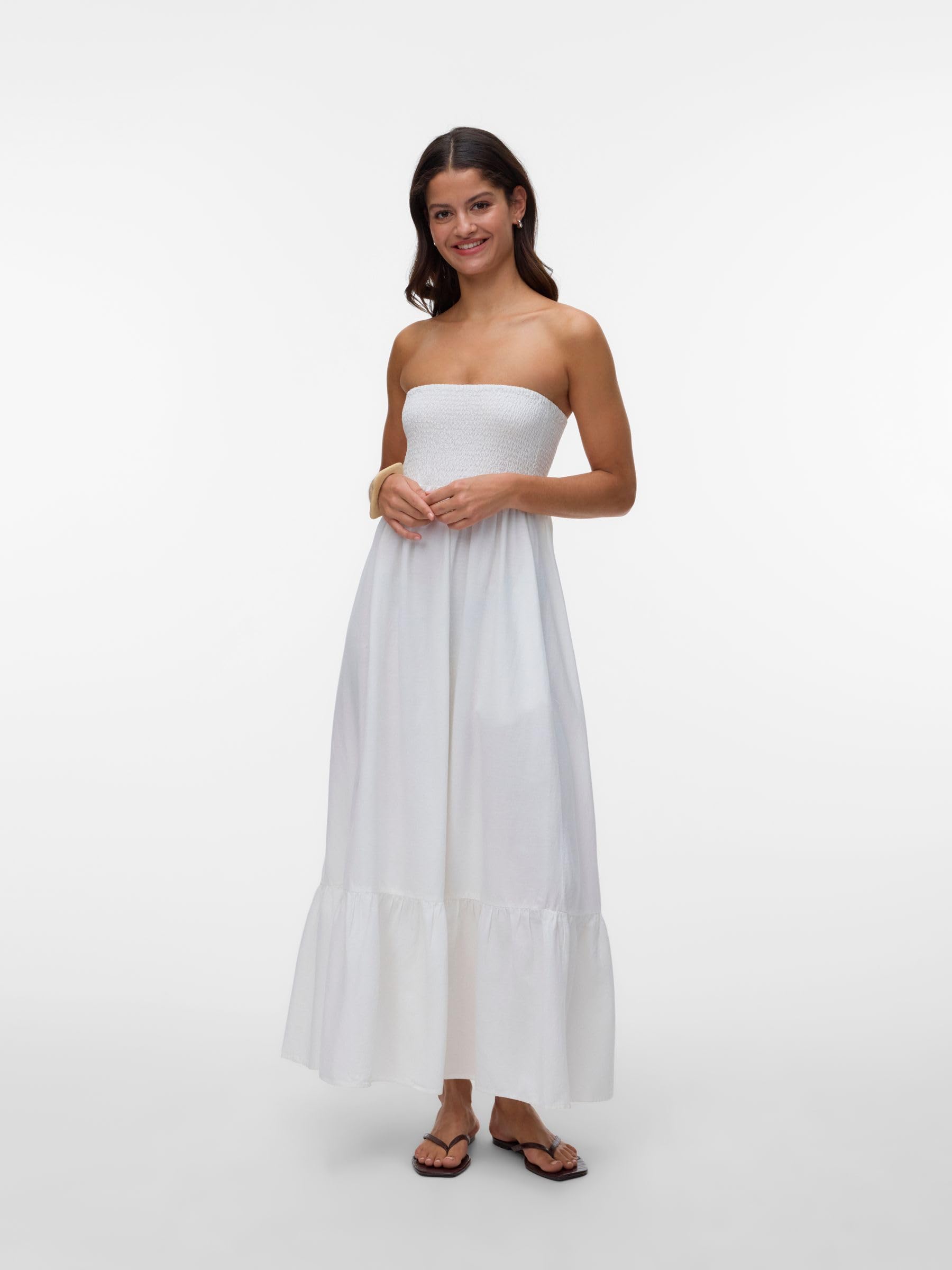 VERO Moda Damen Awalisa Bandeau Ankle Dress Noos Awalisa Bandeau Ankle Dress Noos (1er Pack)