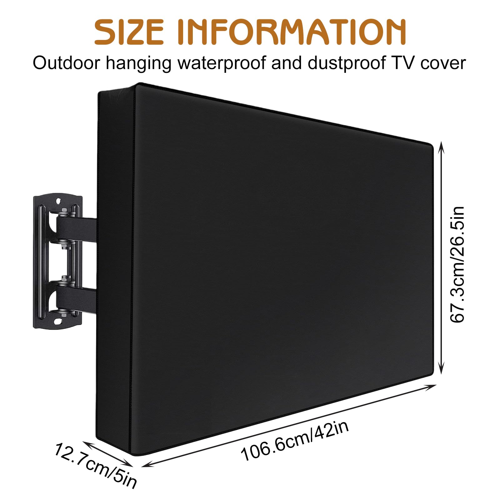 Copertura per TV esterno 40-42 pollici Oxford 600D impermeabile antipolvere resistente intemperie