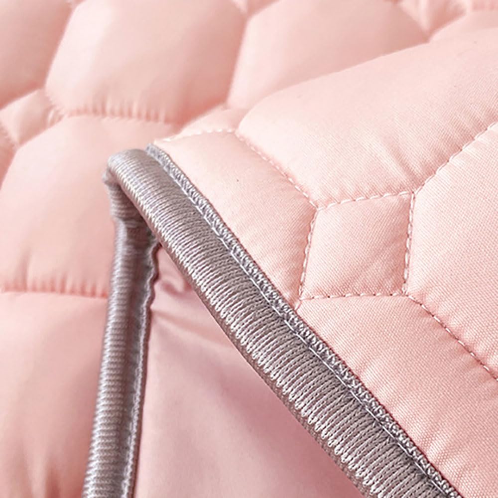 Proteger contra Los Ácaros del Polvo Protector De Cama Topper, Color Sólido Patrón A Cuadros Protector De Colchón, Fácil Cuidado Suave Se Adapta hasta 25 Cm-Grey||200x220cm