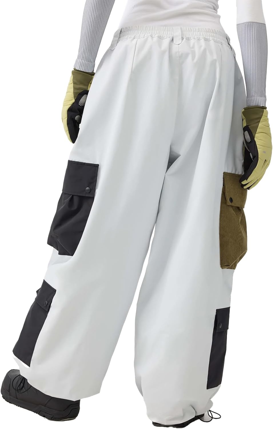 GSOU SNOW Womens Mens Baggy Snow Pants Cargo Snowboard Pants Ski Super Loose Sport Outdoor Insulation Waterproof - Image 2