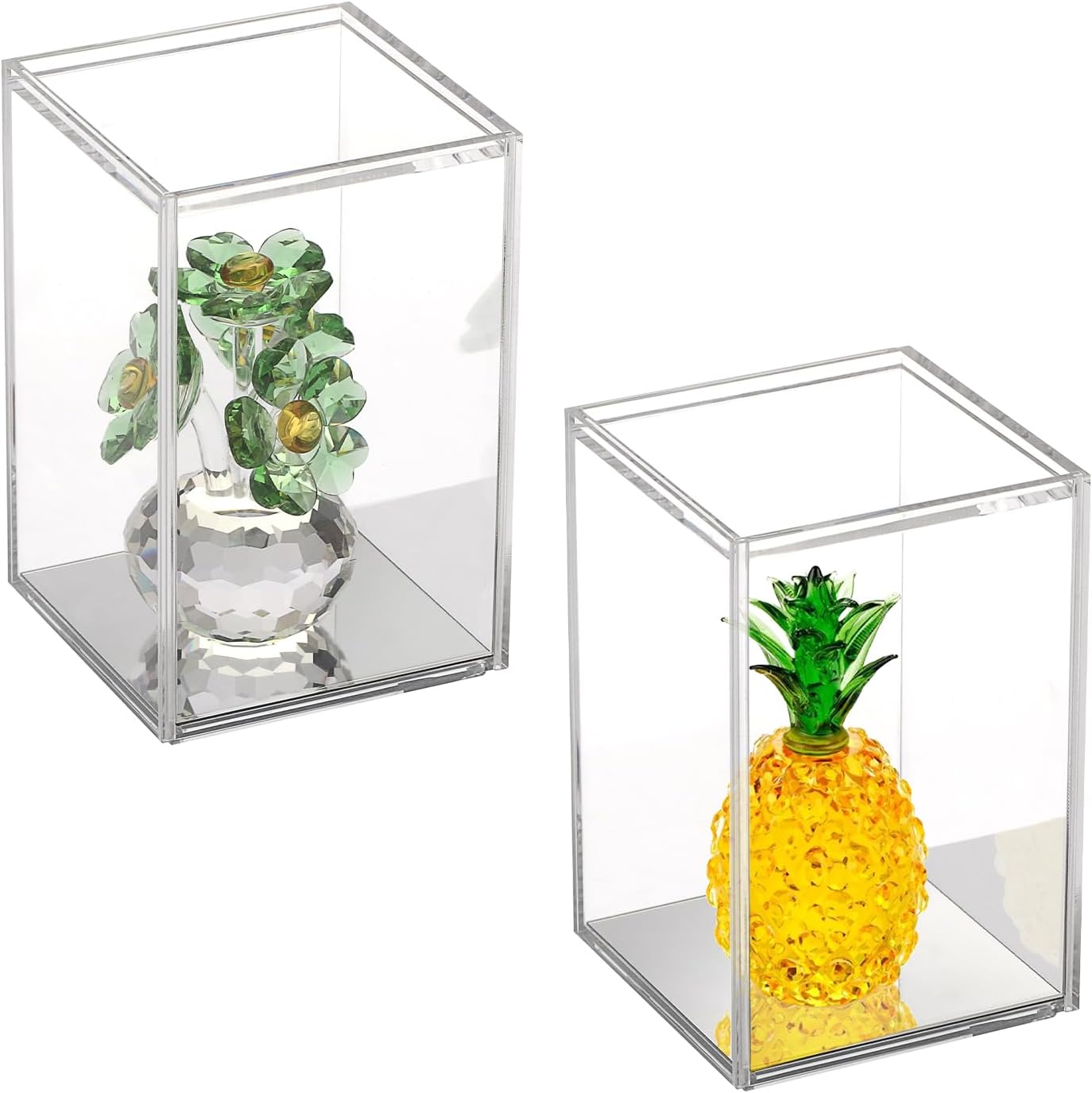 Amazon.com: JUXYES Pack of 2 Clear Acrylic Display Case with Sliding ...