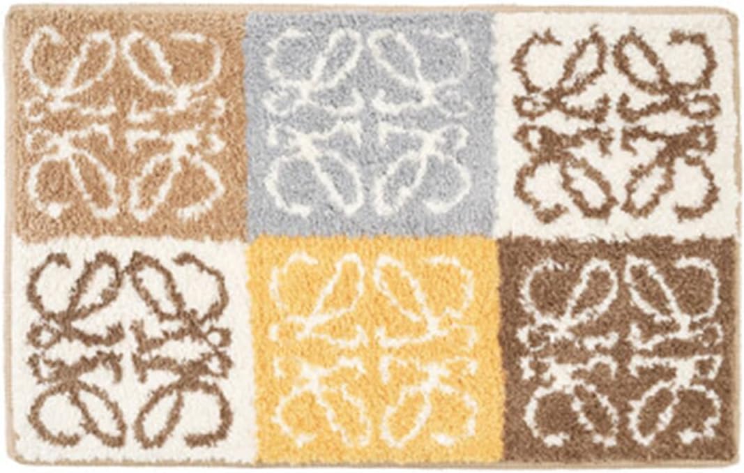 バスマット 玄関マット 楕円形 ふわふわ 花柄 足拭きマット 吸水 柔らかい 洗える 防滑 かわいい 50x80CM ラグマット お