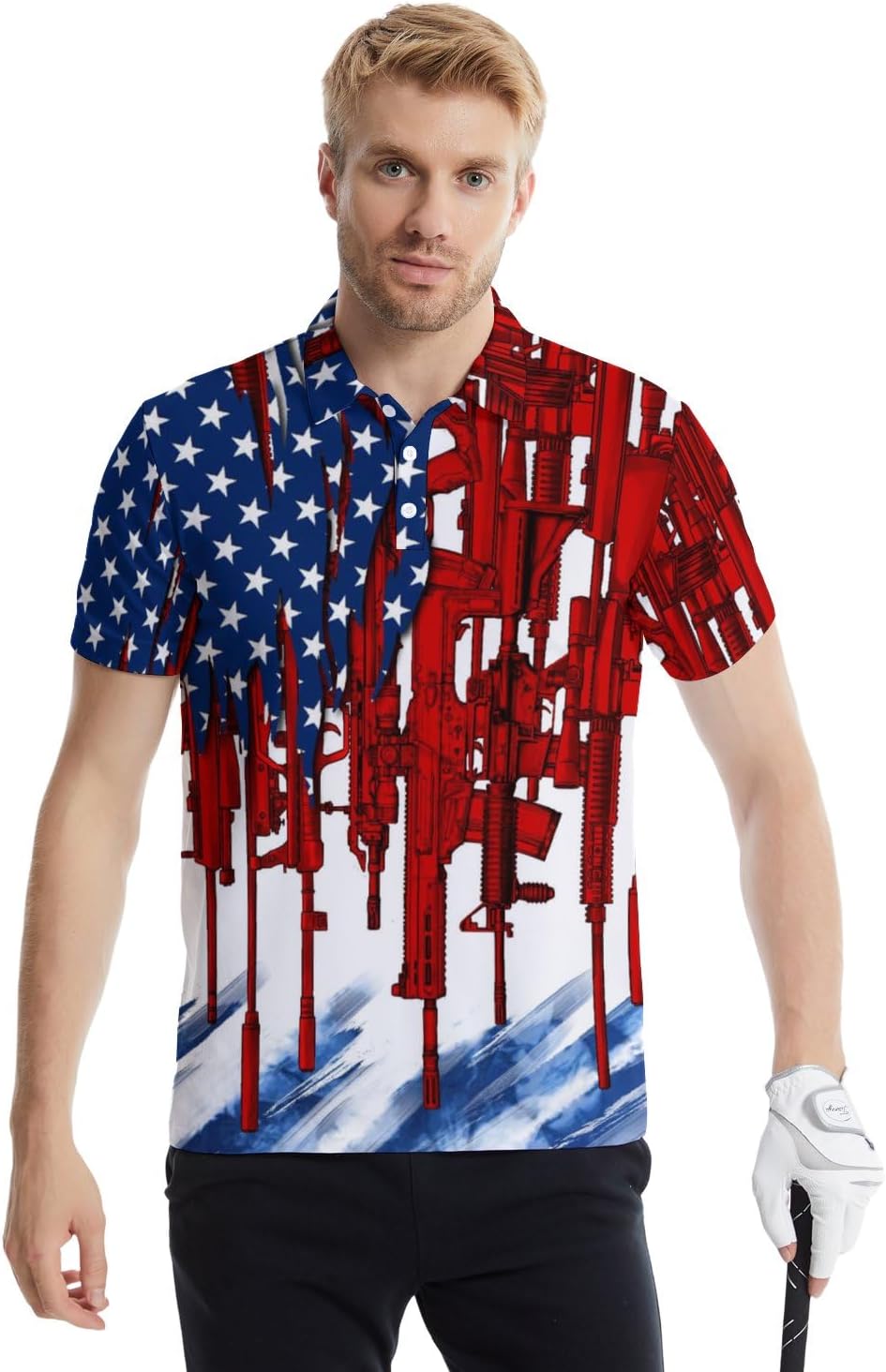 Mens Golf Polo Shirts Short Sleeve Dry Fit Performance Moisture Wicking Golf Shirts for Men