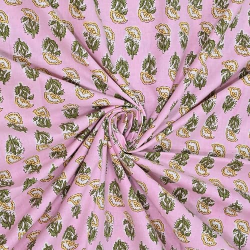 Image of 100% Cotton Single Bedsheet with 1 Pillow Cover | 240 TC Pure Cotton Flat Bed Sheet | Traditional Jaipuri Printed Bedding Set | Soft & Breathable | 60 x 90 Inch (Rangmahal Single 20)