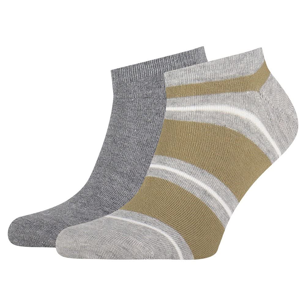 Tommy Hilfiger mens Rugby Colorblock Sneaker, olive/grey melange, 39-42 (2er Pack)