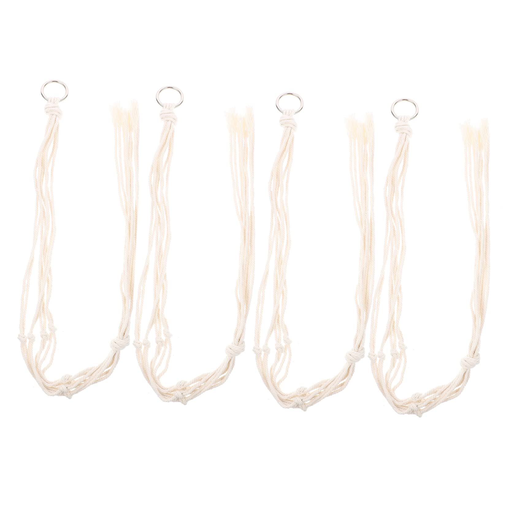 YARNOW 5 Set Di Portavasi Da Appendere in Corda Di Cotone Per Interni Portavasi in Macramè Cestino in Macramè Per Decorazione Da Parete Per Casa 4 Pezzi*5