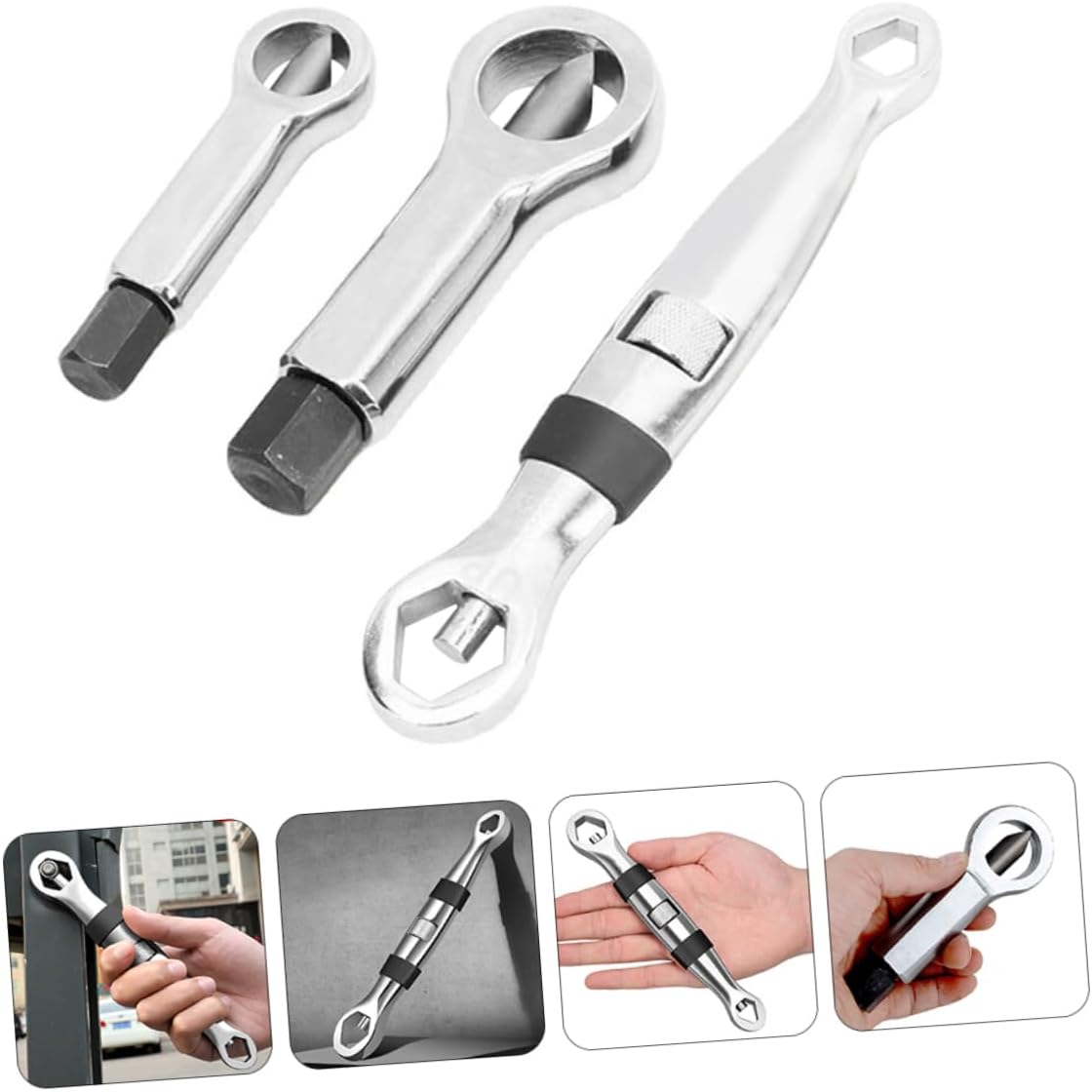DOITOOL Nut Splitter Separator 3pcs Nut Crackers Rusty Nut Breaker Tool Splitter Breaker Set Auto Repair Nut Splitting Tools