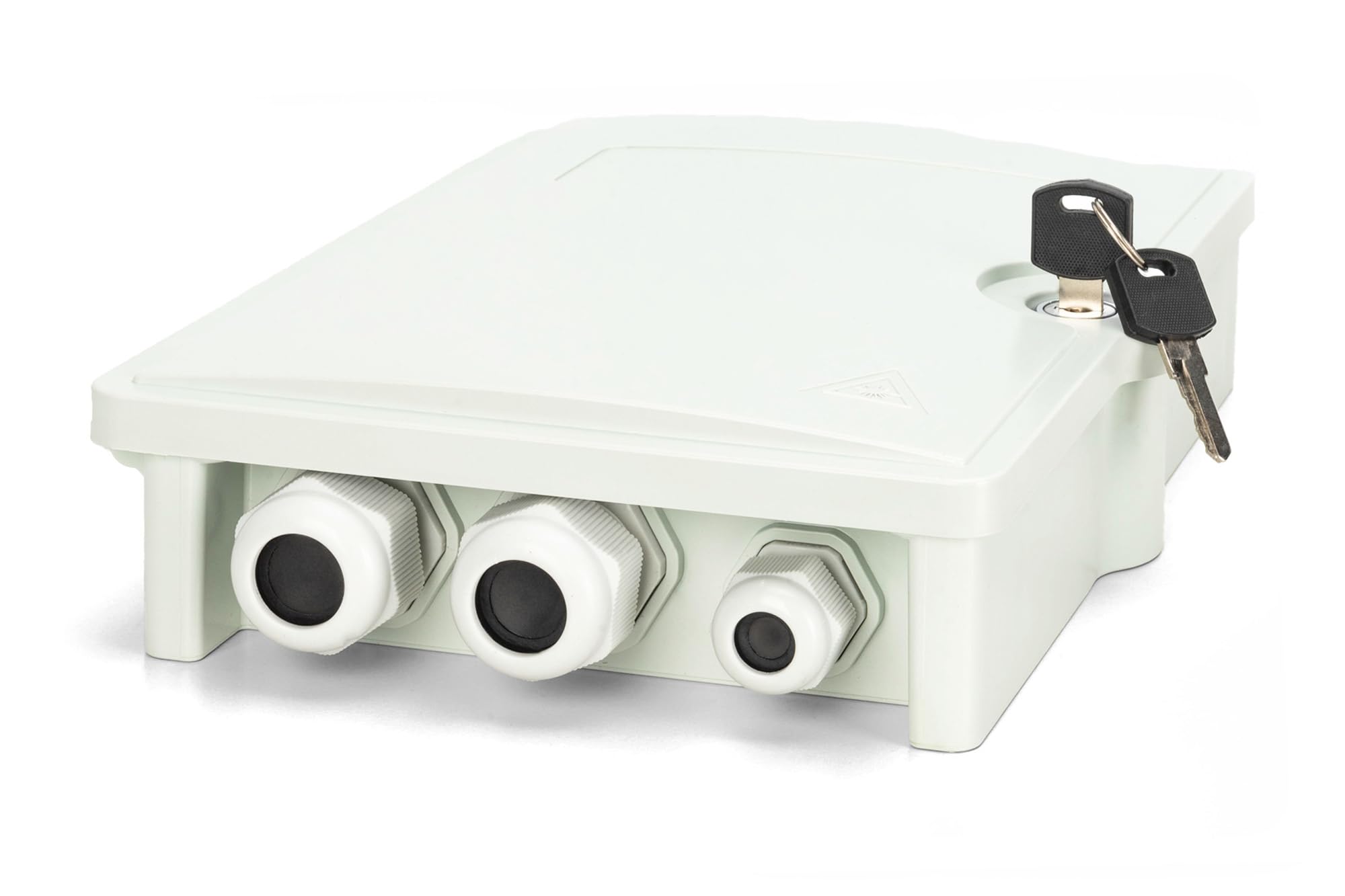 DIGITUS Carcasa de conexión de fibra óptica – OS2-3 adaptadores LC/APC cuádruples premontados – 12 fibras – FTTH FTTB – para interior y exterior – IP65 - Gris
