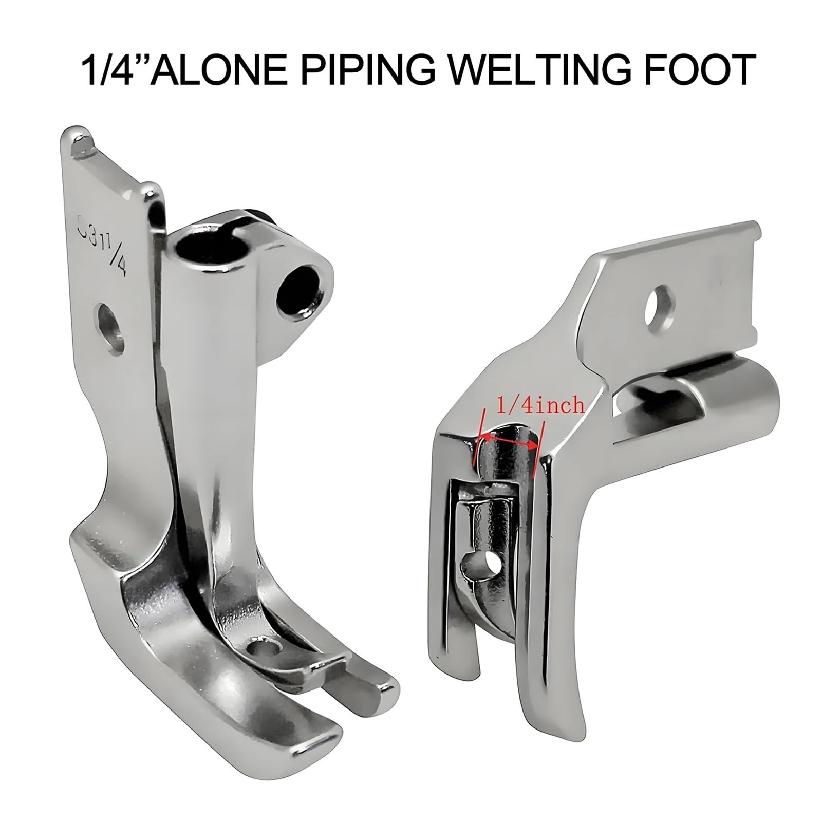 Juego de prensatelas for caminar, tuberías soldadura con cremallera guía borde for piezas máquinas coser industriales una sola aguja, 18 Uds